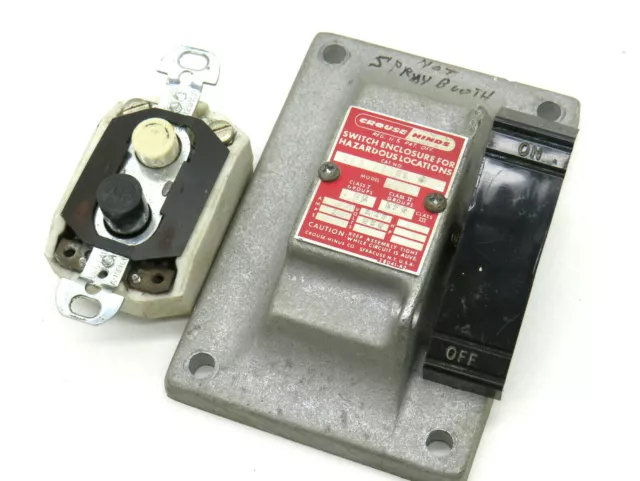 Interrupteur et couvercle Crouse-Hinds EFS 12121 pour endroits dangereux 20A 125/250V 2