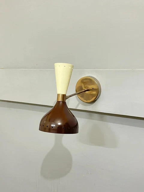 Paire De Lampes Murales Style Industriel - Diabolo En Laiton, Fait Main, Intérieur/extérieur