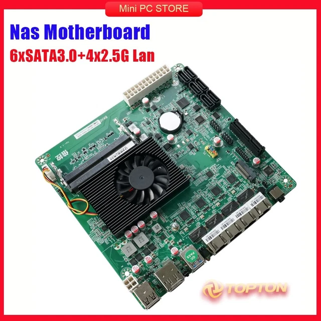 4*2.5G Nics Lans Soft Router NAS Motherboard Intel Celeron N5105  2*DDR4 17x17CM