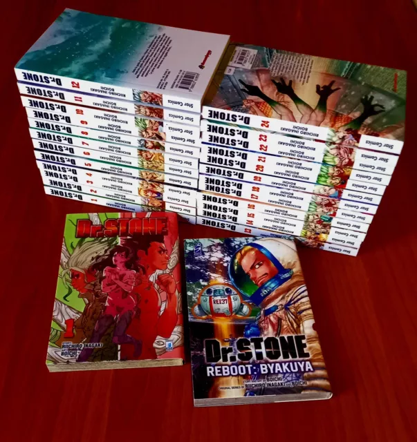 Dr. STONE n.1-26 1ª Ed. + 2 Variant n.1 & Reboot Star Comics COMPLETA