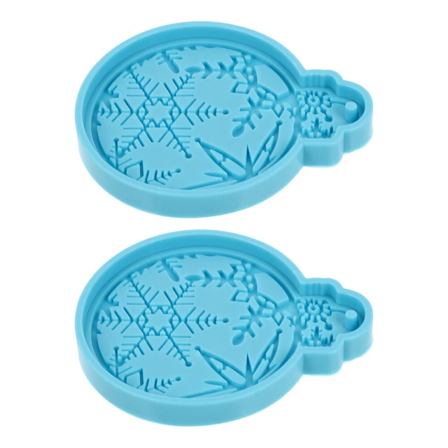 2 piezas Colgante de Navidad Fabricación de Molde Manual Troquel Silicona Hágalo usted mismo Colgante Molde