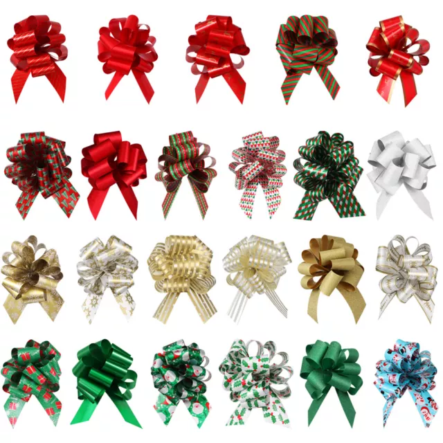 24PCS Christmas Gift Wrapping Pull Bows for Present, Florist, Bouquet, Hamper-EQ