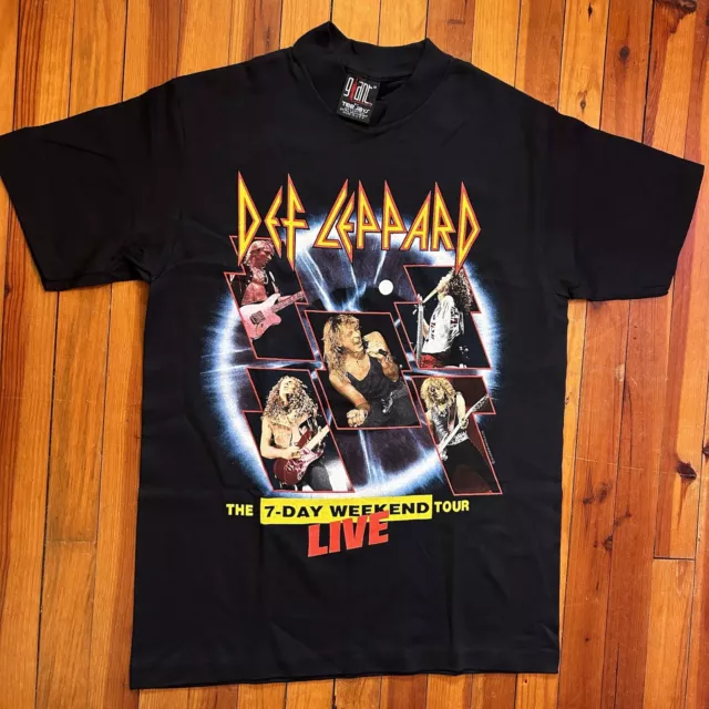 Vintage Def Leppard Adrenalize T-Shirt 7 Day Weekend Tour 1993 Medium Dry Rot