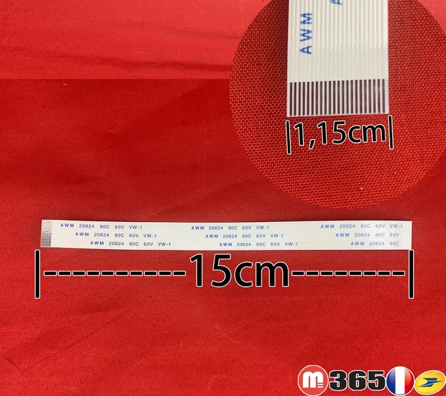 Câble Nappe 26 Pins Universel 15cm Largeur 1.35cm - Neuf