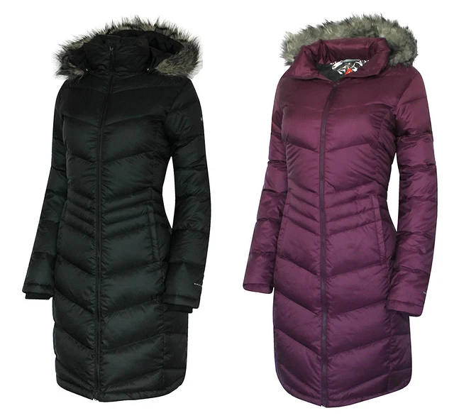 Women polar freeze long down deals jacket omni heat winter coat