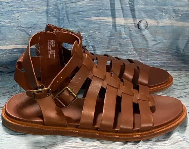Time and Tru Gladiator Brown Sandals Womens 11 Buckles