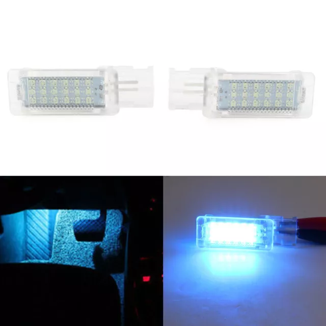 2x iceblue LED Footwell Light Lamp fits for VW SKODA GOLF 5 Jetta 2006~2008