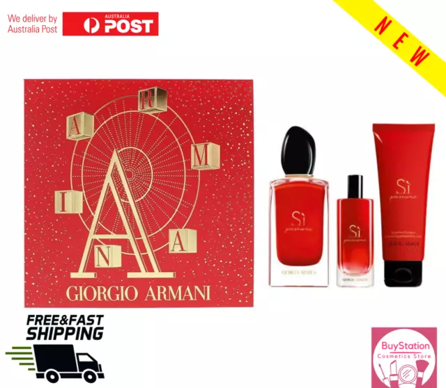 Giorgio Armani Si Passione Eau de Parfum 100ML 3 Piece Gift Set