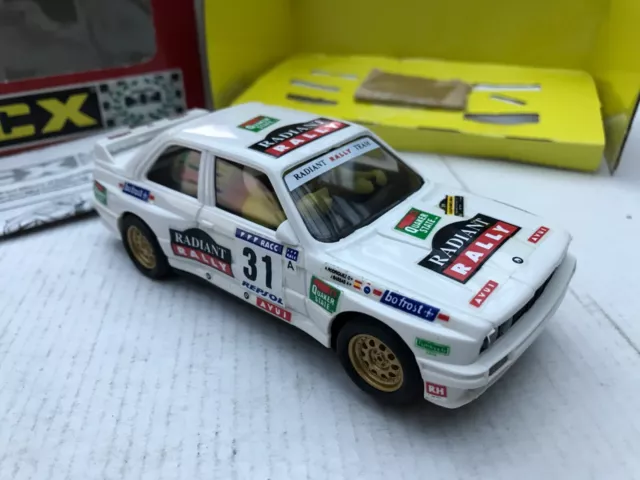 83970 SCX SPANISH Scalextric-BMW M3 RADIANT RALLY #31 with lights- Mint/Box RARE