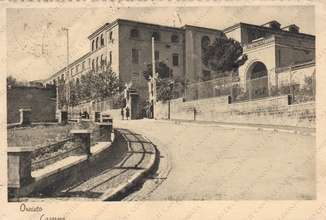 1947 ORVIETO Caserme Terni Cartolina animata