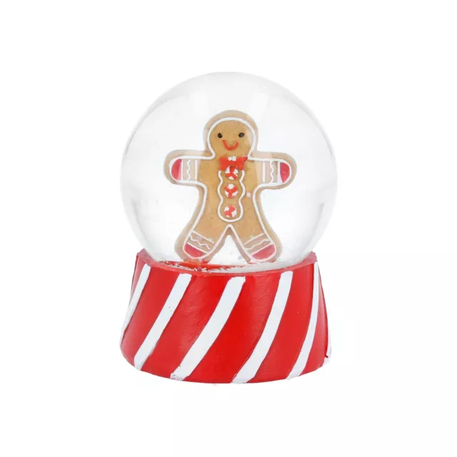 Gingerbread Themed Snow Globe Christmas Decoration by Gisela Graham