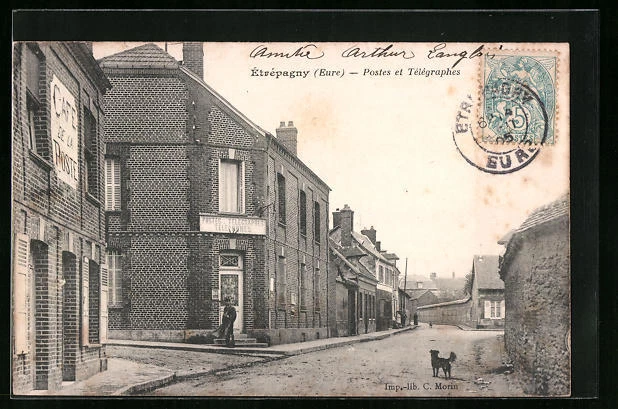 CPA Etrépagny, Poste et Télégraphes 1905