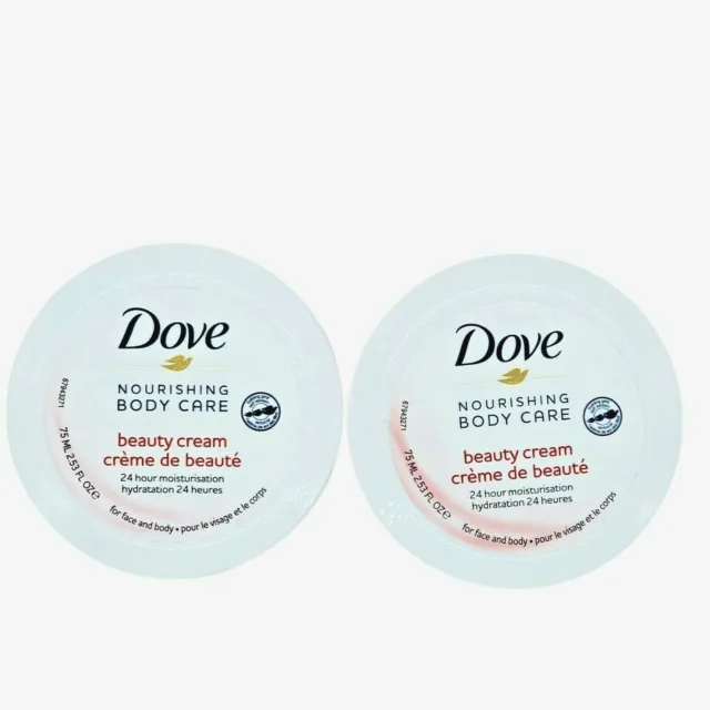 Paquete de 2 crema de belleza Dove para rostro cuerpo y piel 2,53 FL.OZ hidratante nutritiva