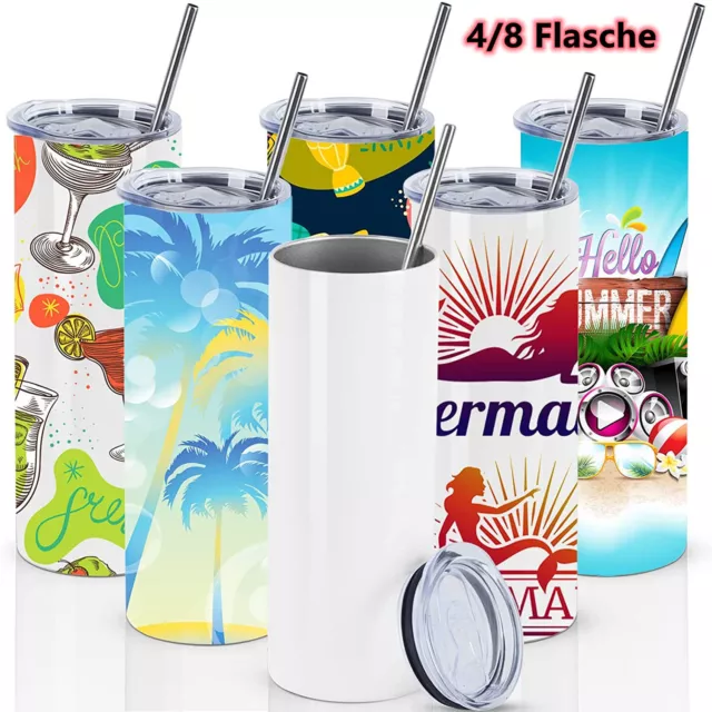 8 Pack 20 OZ Kaffee Becher Fototasse Bedruckbar Druck Transfer für Sublimation