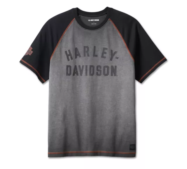 Harley-Davidson Men's Iron Bond Raglan Tee, Gray - 99001-23VM