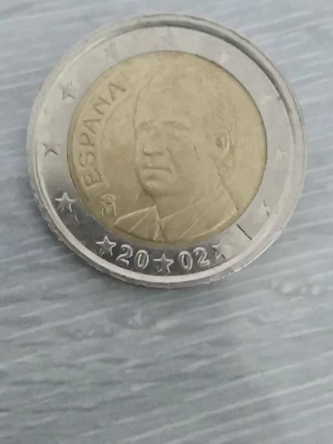 Pièce de 2 euros rare Roi d'espagne 2002