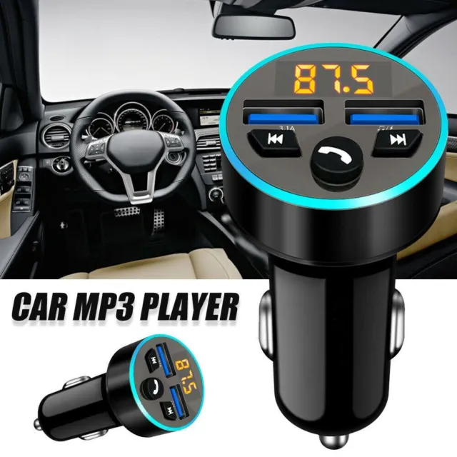 FM Bluetooth sans fil Chargeur de voiture Chargeur rapide Adaptateur