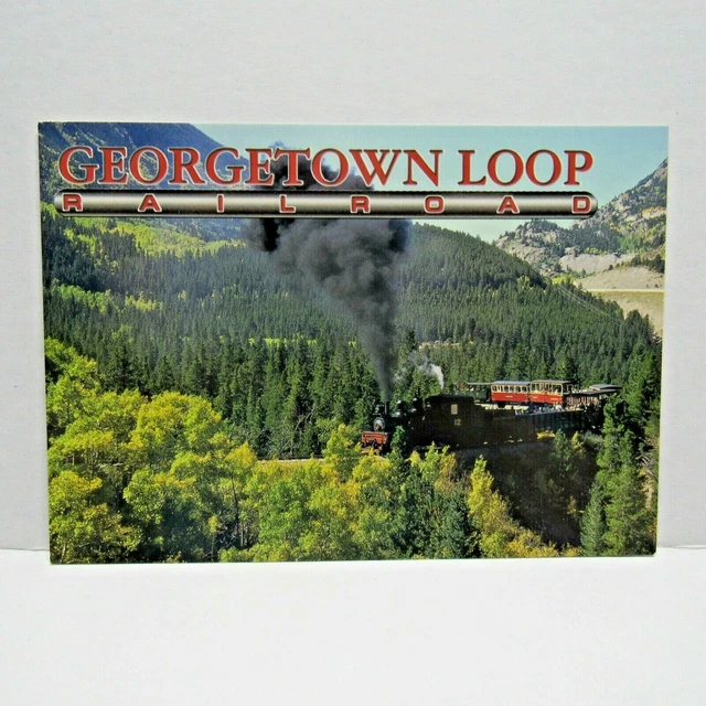 Postcard Georgetown Colorado Loop Railroad Train Steam Engine Collectible 4 x 6