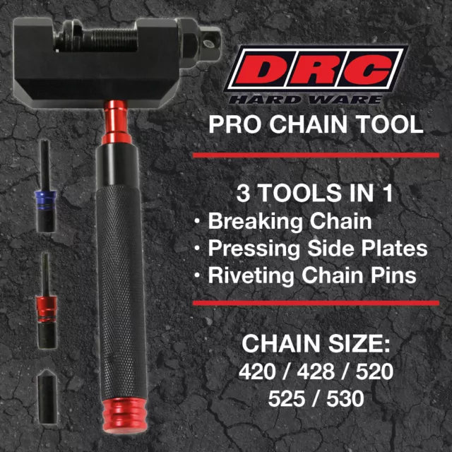 DRC Hard Ware® D59-16-112 - Pro Chain Tool Cutter & riveting tool 420-530 Chain