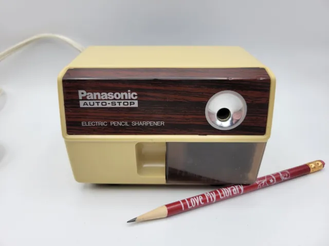 VINTAGE Panasonic Electric Pencil Sharpener Auto-Stop 1980's KP-110 - TESTED