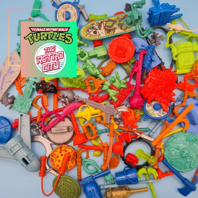 Vtg Teenage Mutant Ninja Turtles TMNT Figure Spare Parts Accessories & Weapons