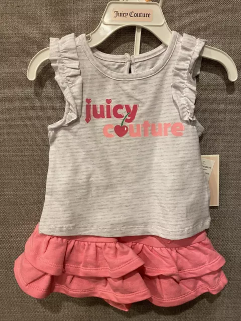 NWT Juicy Couture Baby Girls Size 12 Months 2 Piece Set, Super Cute!