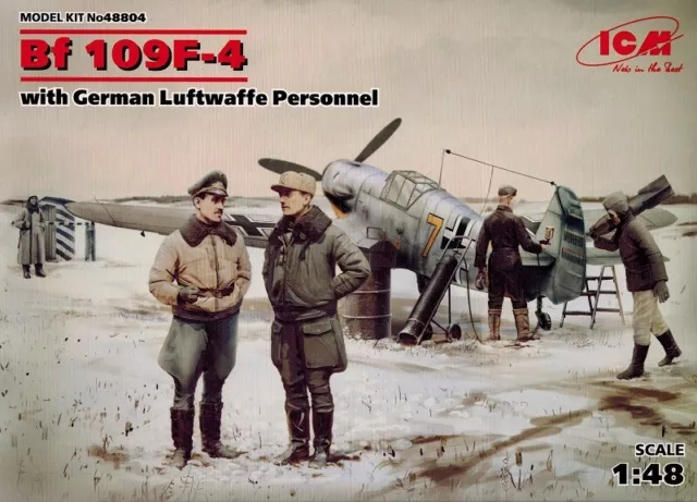 ICM 48804 - Bf 109 F-4 with German Luftwaffe Personnel - 1:48