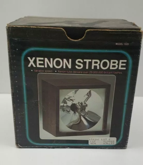 Vintage Retro Disco Xenon Strobe Light Dance Adjustable ￼ Made In The USA.