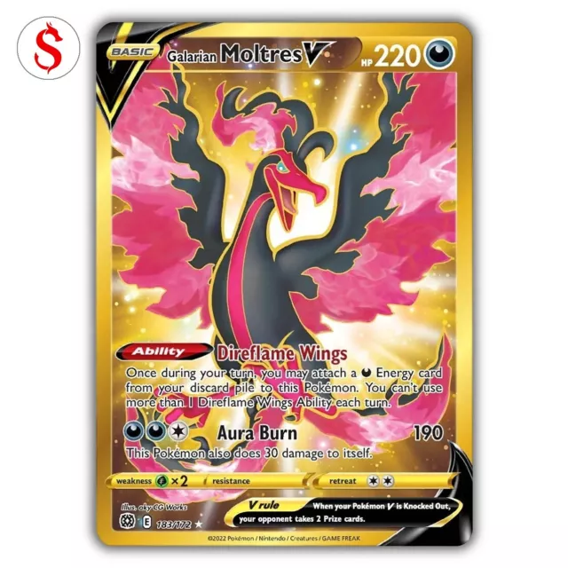 I am giving away 1 Galarian Moltres V Secret Rare! Simply comment your  LEAST favorite Pokémon and I will DM ONE person for their IGN to trade  them. This giveaway ends at