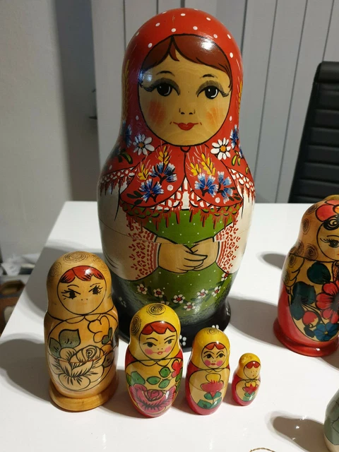 Russische Holzpuppen Paare Semenowskaja Matrjoschka, Babuschka, Matroschka 2