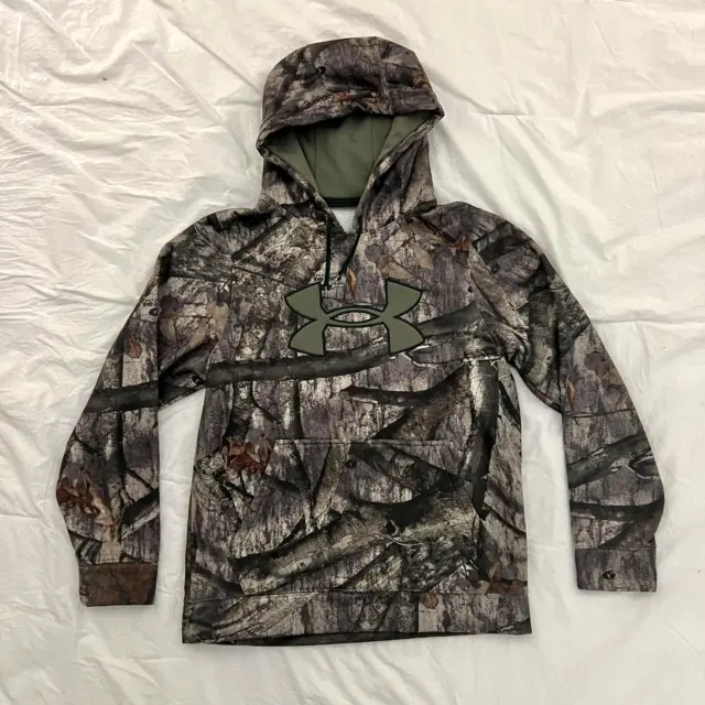 Under Armour Camo Big Logo Hoodie, Small, Men's, Mossy Oak Treestand