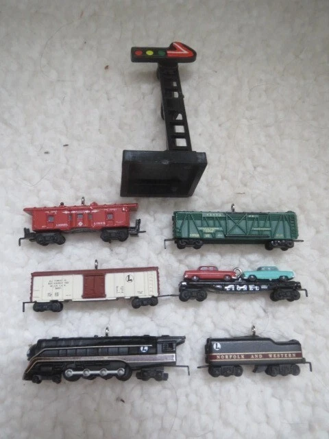 Hallmark Lionel Train, Cars and Semiphore Metal Ornaments, 1999 - 2001