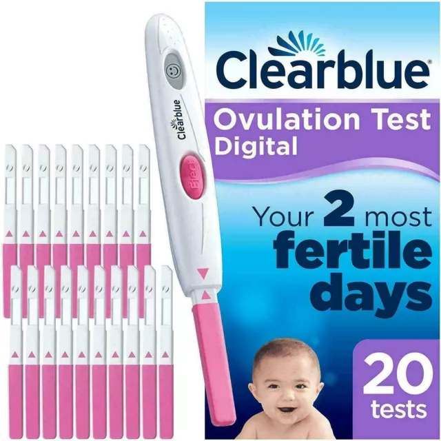 20 Clearblue Digital Ovulation LH Surge Fertility Test Stick Kit Pack, Discreet