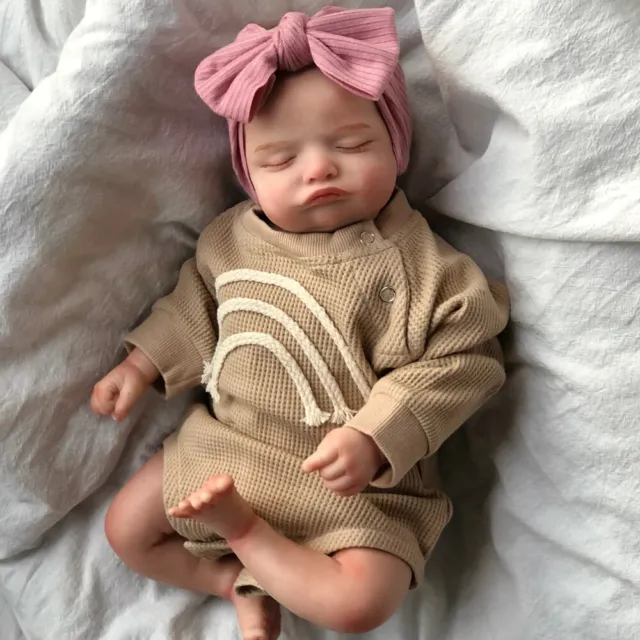 Lifelike Reborn Doll Baby Girl Realistic Rosalie Sleeping Newborn Kids XMAS GIFT