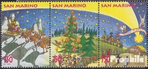 San Marino 1636-1638 triple strip (complete.issue.) unmounted mint / never hinge