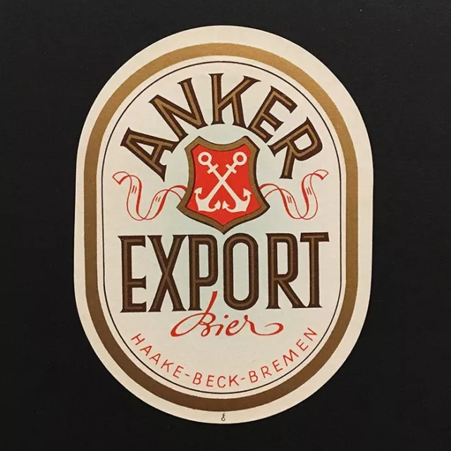 Germany Bremen Anker Export Bier vintage beer label