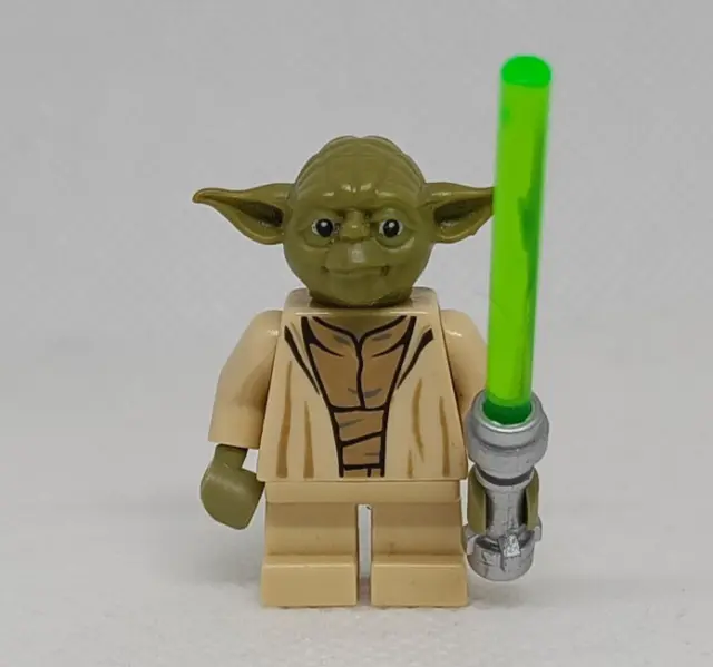 Lego Star Wars Minifigur Yoda sw0707 mit Lichtschwert G2