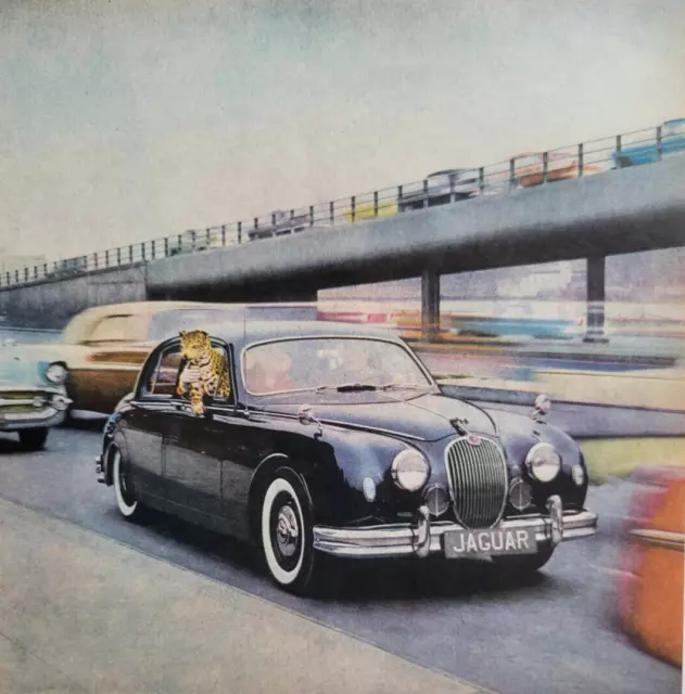 Jaguar 3.4 Sedan "Only 7,500 Aericans Can Get One" 1958 Time Print Ad ~7.5x11"