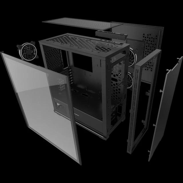GAMEMAX TROOPER ARGB ATX Computer Case Mid-Tower PC Gaming Case w/ 3 ...