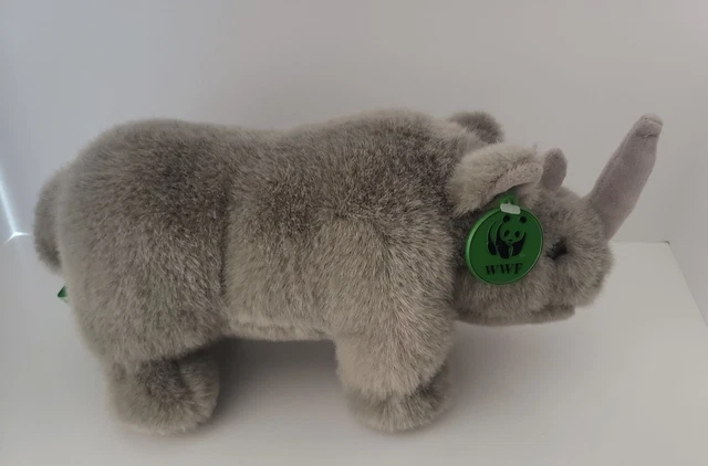 Vintage 1985/1986 World WildLife Fund Rhino Plush Toy Rare 12" WWF