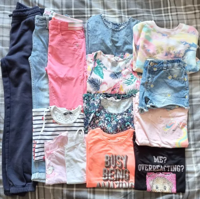 Girls Clothes Bundle Age 8-9 Years Shorts Denim Jeans Dresses Summer Spring