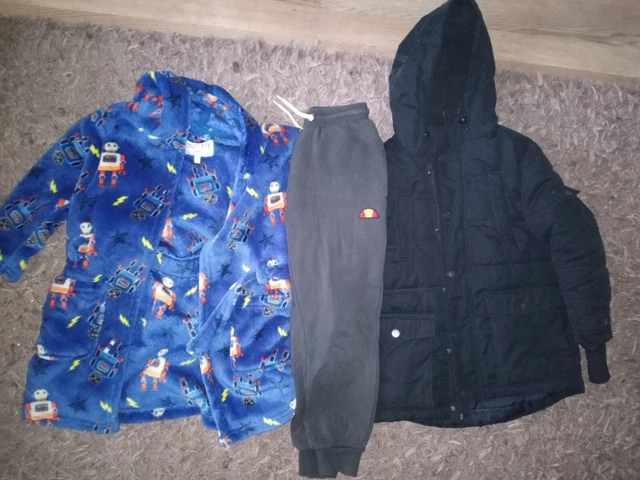 6 Year Old Clothes Bundle, Joggers, Coat, Dressing Gown, Used
