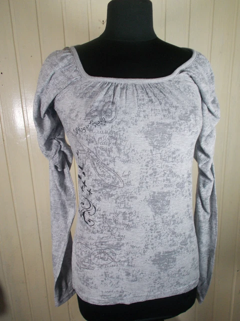 T-shirt Tunique Desigual Noir – Manches Courtes, Motif Papillons – Occasion Très Bon état
