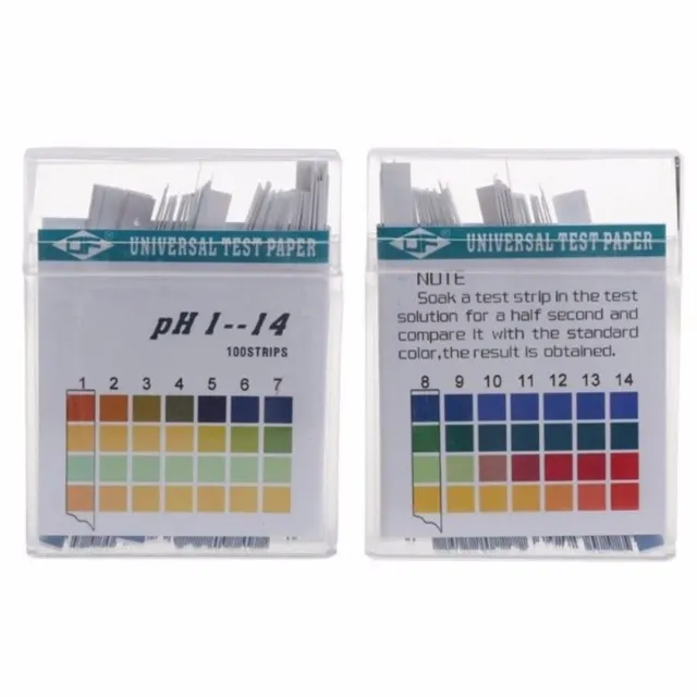 100 Strips 1-14 PH Test Strip Alkaline Acid Indicator Paper Universal Lab Test P
