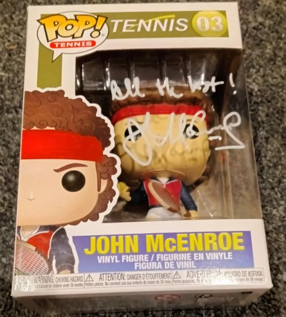 John McEnroe Tennis Legend Signed Autographed POP Funko Toy #03