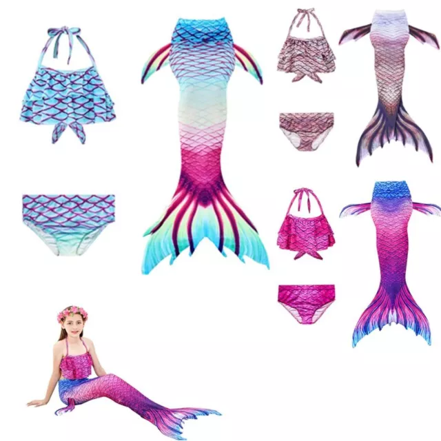 Coda da sirena per bambini Costume da bagno Set bikini Nuotabile For Children