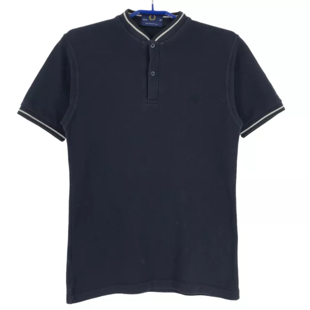 Fred Perry Hommes Bleu Col Polo T-Shirt TAILLE XS