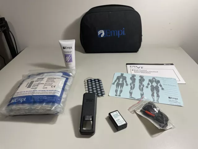 Empi Epix VT TENS Pain Relief Accessories Cables Travel Case NO DEVICE