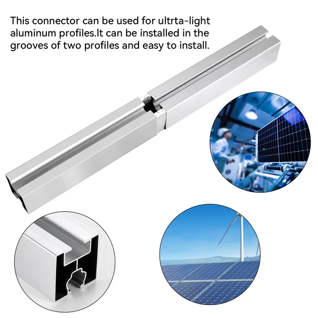 V-TAC Profilo In Alluminio Per Fissaggio Pannelli Solari Fotovoltaici Lunghezza 2m 4 Pezzi V-TAC Profilo In Alluminio Per Fissaggio Pannelli Solari Fotovoltaici Lunghezza 2m 4 Pezzi