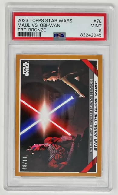 2023Topps Star Wars TBT-Bronze Maul vs Obi-Wan #d/10 PSA 9